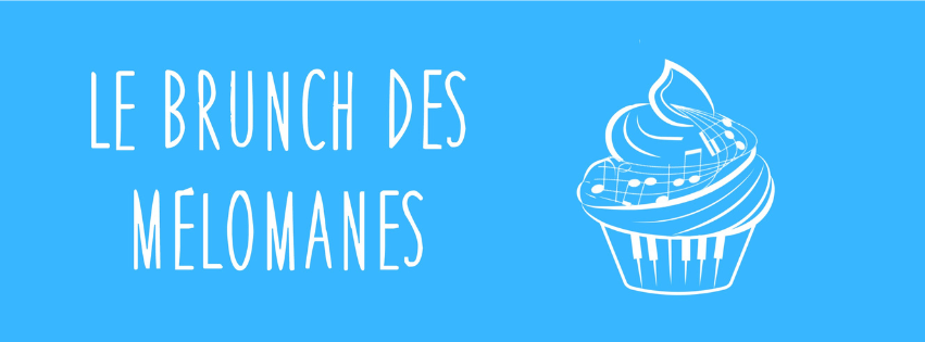 Visuel de l'événement "Le Brunch des Mélomanes" représentant un cup-cake décoré par des notes de musique et un clavier de piano.